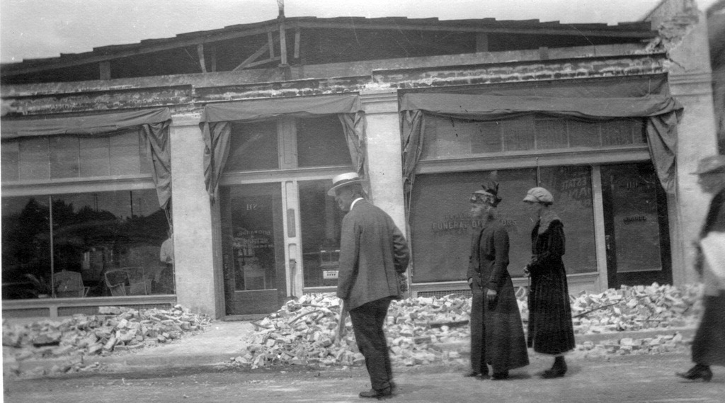 Furniture Store after 1920 Earthquake June 22, 1920 - Inglewood Public Library Collection